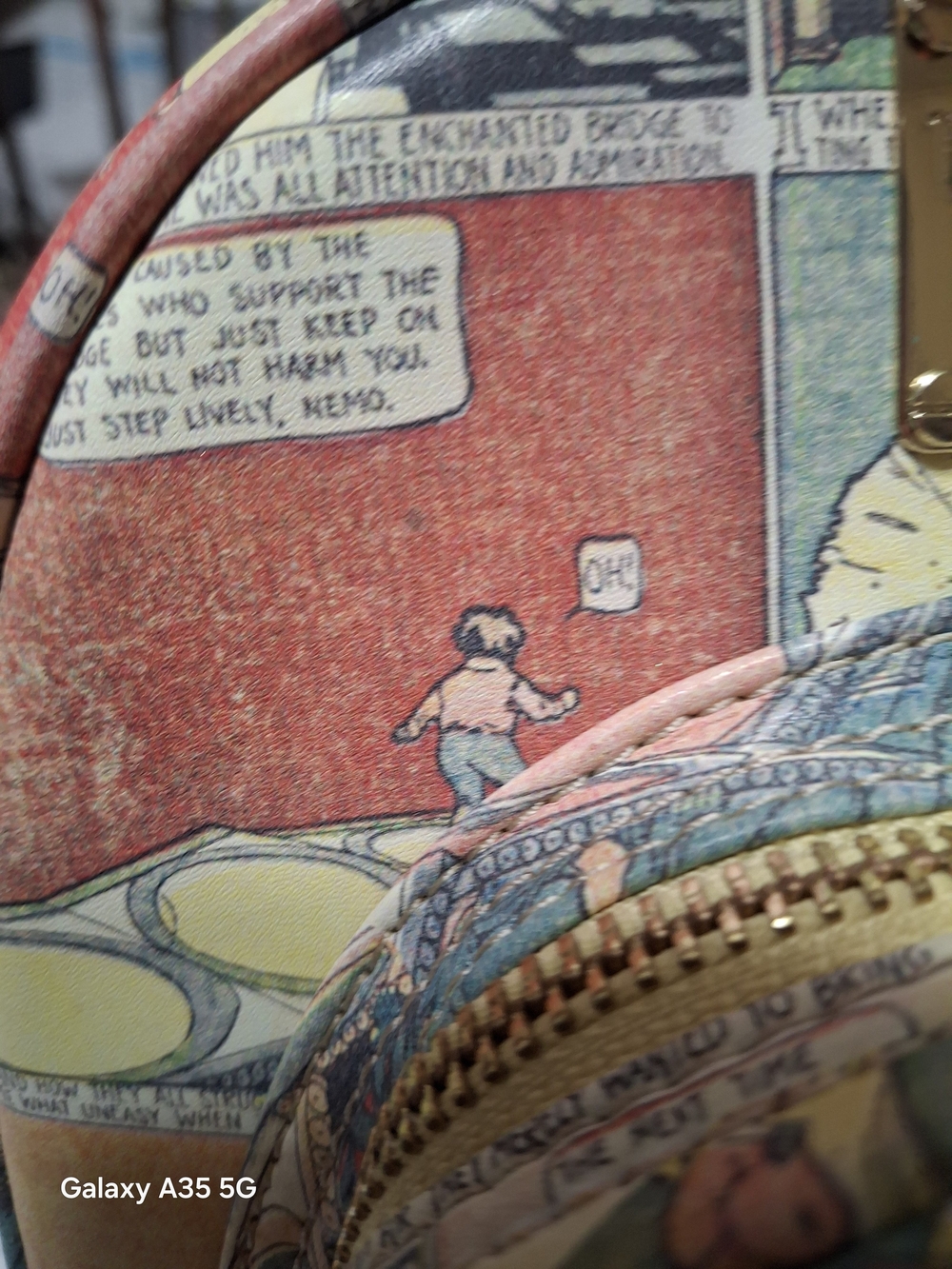 Rare Unlogical PoemComic Strip Narrative Mini Backpack Crossbody Pinocchio - Picture 6 of 13